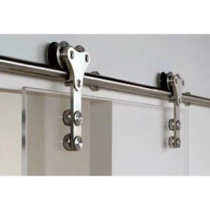 Hardware de rodillos y rieles para puertas corredizas dobles exteriores de alta resistencia